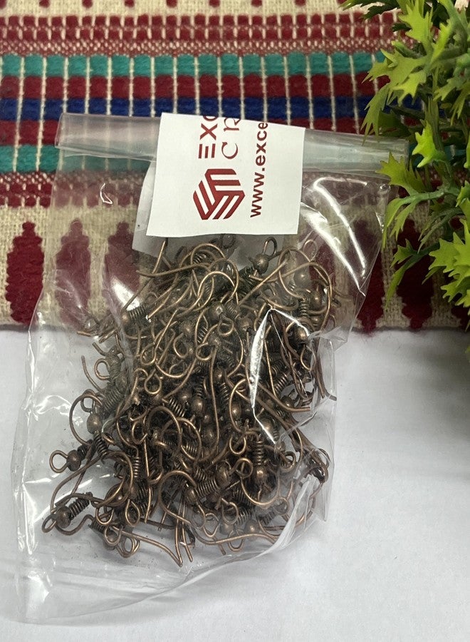 Excellentcrafts 100Pcs Earring Hooks for Jewelry Making � Fish Hook Ear Wires in Gold, Silver, Bronze, Rose Gold, Black � DIY Earring Making Kit for Women, Crafters & Beginners � 50 Pairs (Copper) - Image 5